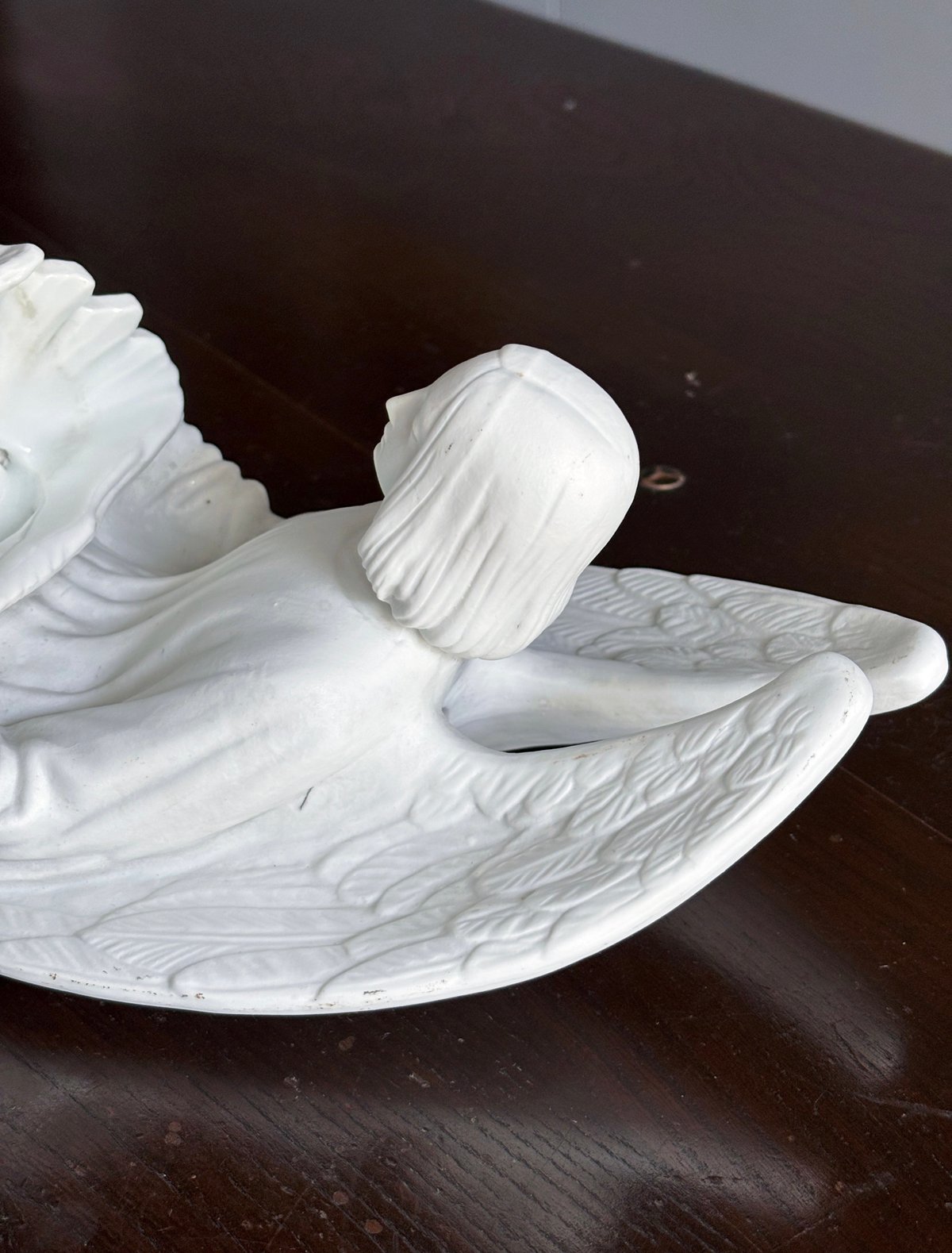 ビスク製 天使 ベニティエ 聖水盤 h37cm フランス アンティーク