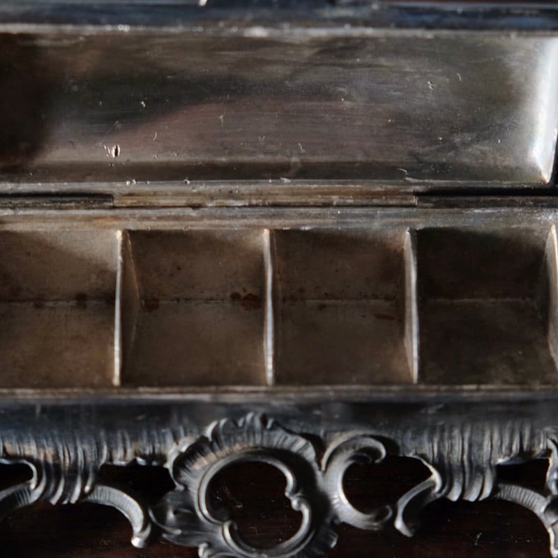 お50】20 フランスアンティーク切手入れ 真鍮