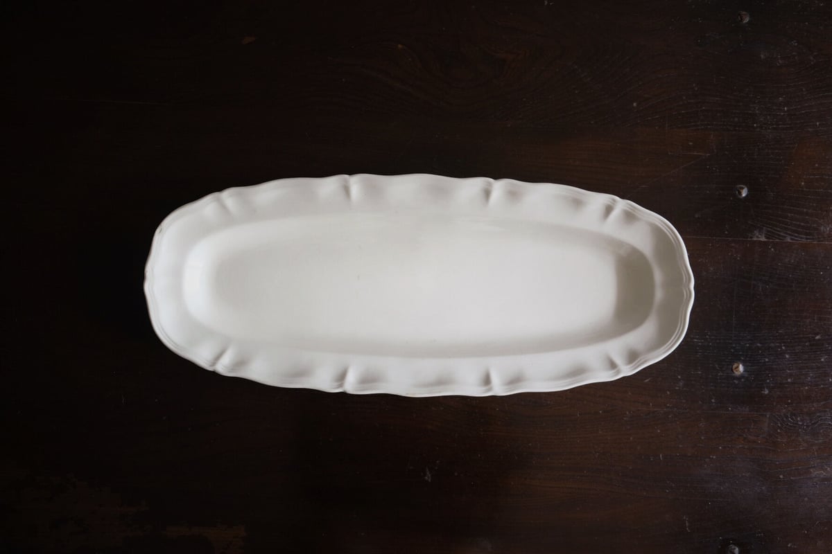 美品 サルグミンヌ ポワソンプレート フリル レリーフ 魚用 オードブル