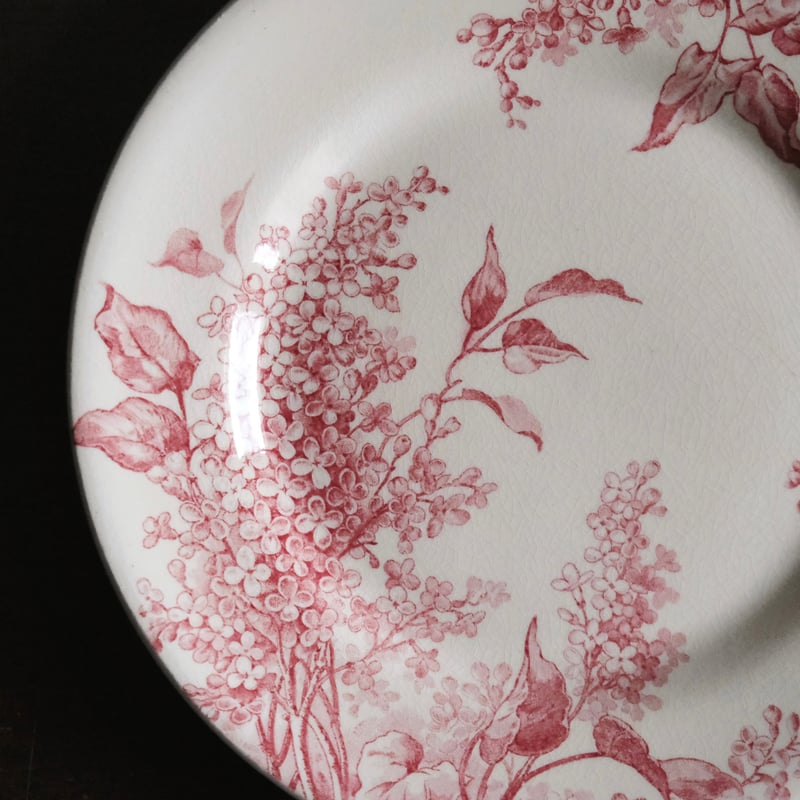 Gien Lilas ジアン リラ 平皿 デザート皿 φ21.5cm フランス