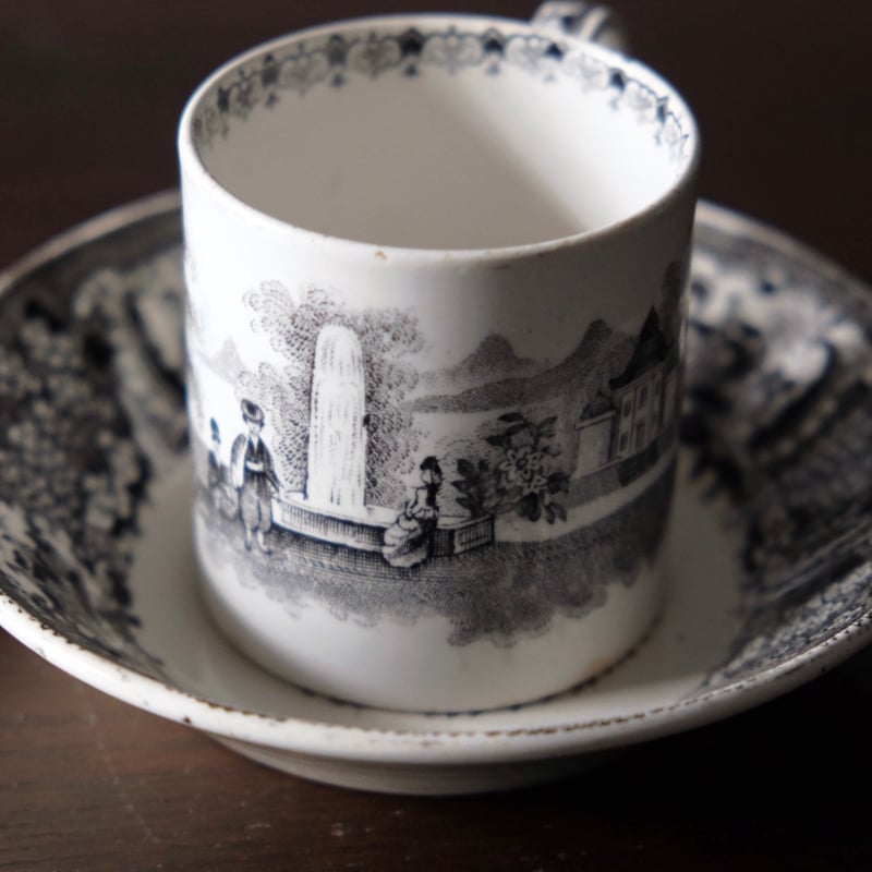 D.Johnston/Bordeaux ボルドー デミタス カップ アンド ソーサー グリザ