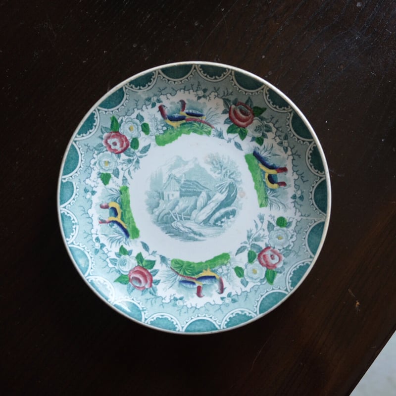 サルグミンヌ SARREGUEMINES 平皿 雉 φ18cm フランス アンティーク 050