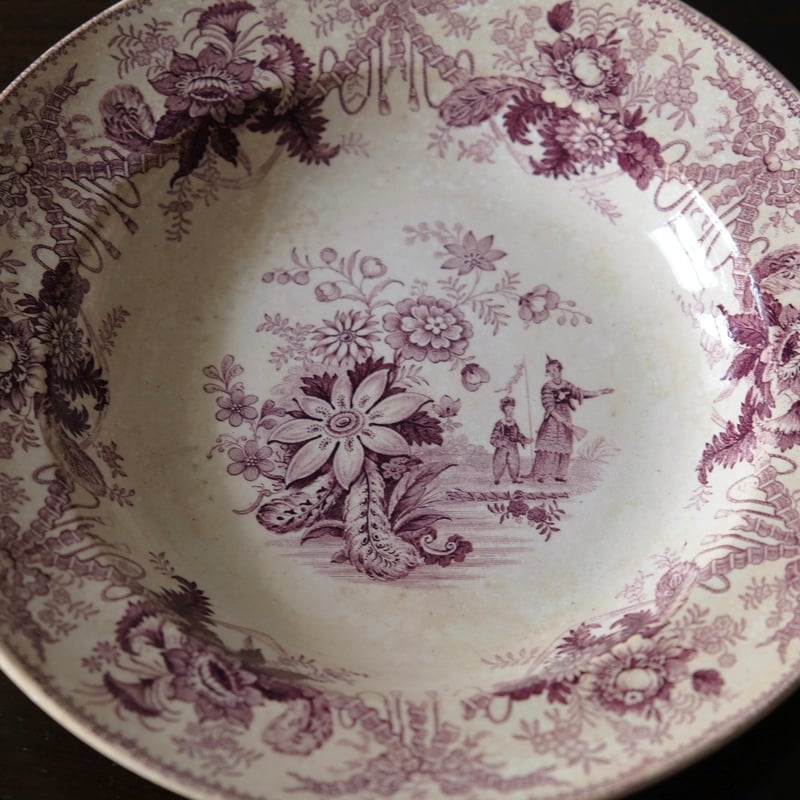 D.Johnston/Bordeaux ボルドー ファイアンスフィーヌ 深皿 φ21cm