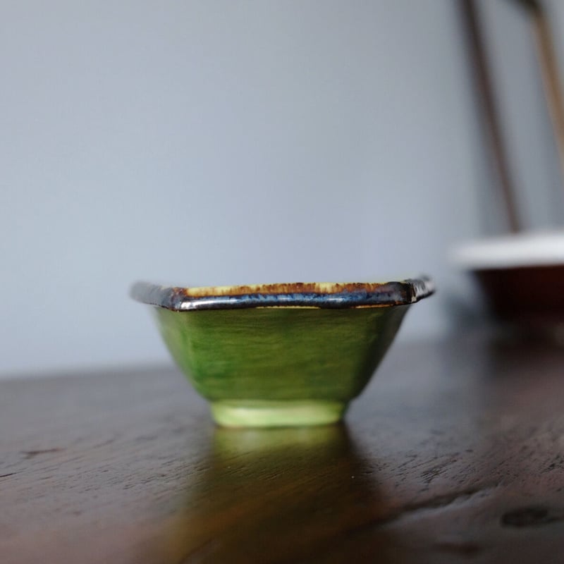 緑釉 舟型 ラヴィエ アンティーク 050365 | jinen_antique