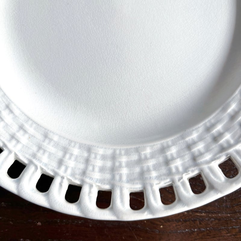 トキ 2枚セット クレイユモントロー パニエ皿 フランスアンティーク