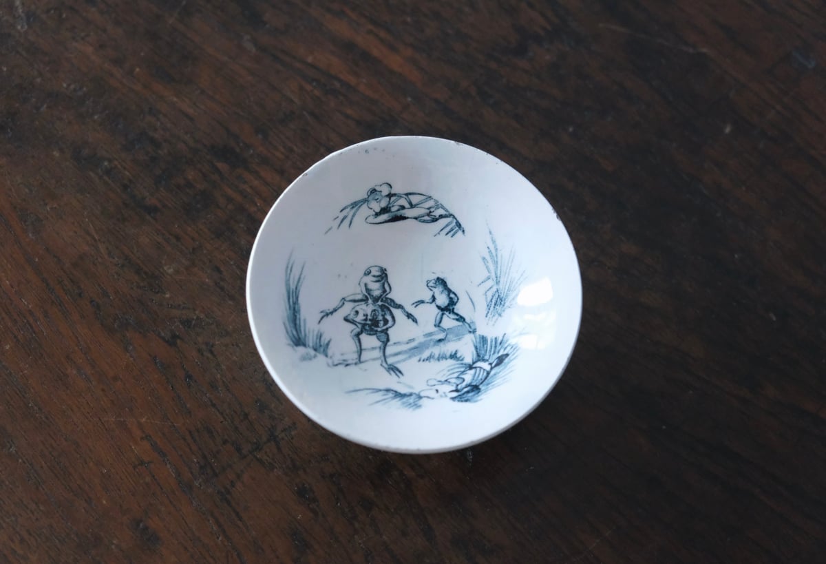 希少　美品　リュネビル　BLEUET　コンポティエ　フランスアンティーク ディネット コンポティエ おそらく リュネビル フランス アンティーク
