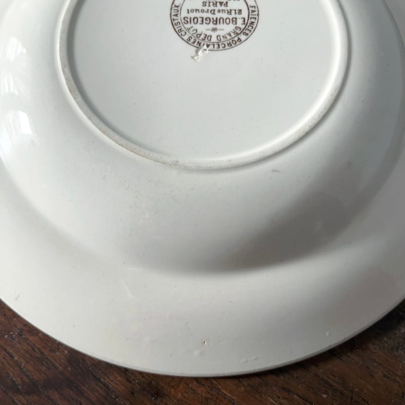 Emile Bourgeois エミール ブルジョワ 深皿 絵皿 プレート φ23.5cm フ