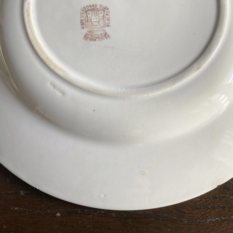 GIEN ジアン 平皿 白皿 リム皿 φ21.5cm フランス アンティーク GIEN ジアン 平皿 白皿 リム皿 φ21.5cm フランス アンティーク