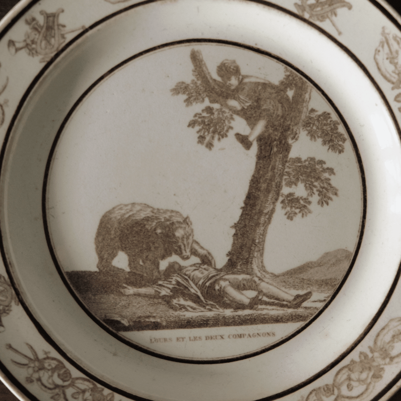 セーブル Sevres グリザイユ 平皿 デザート皿 φ21.3cm ファイア