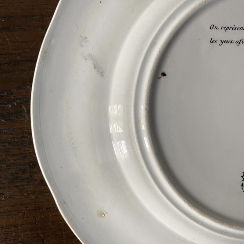 1820s~ Louis Montereau 二人の少女とグリザイユとプレートa 1820s~ Louis