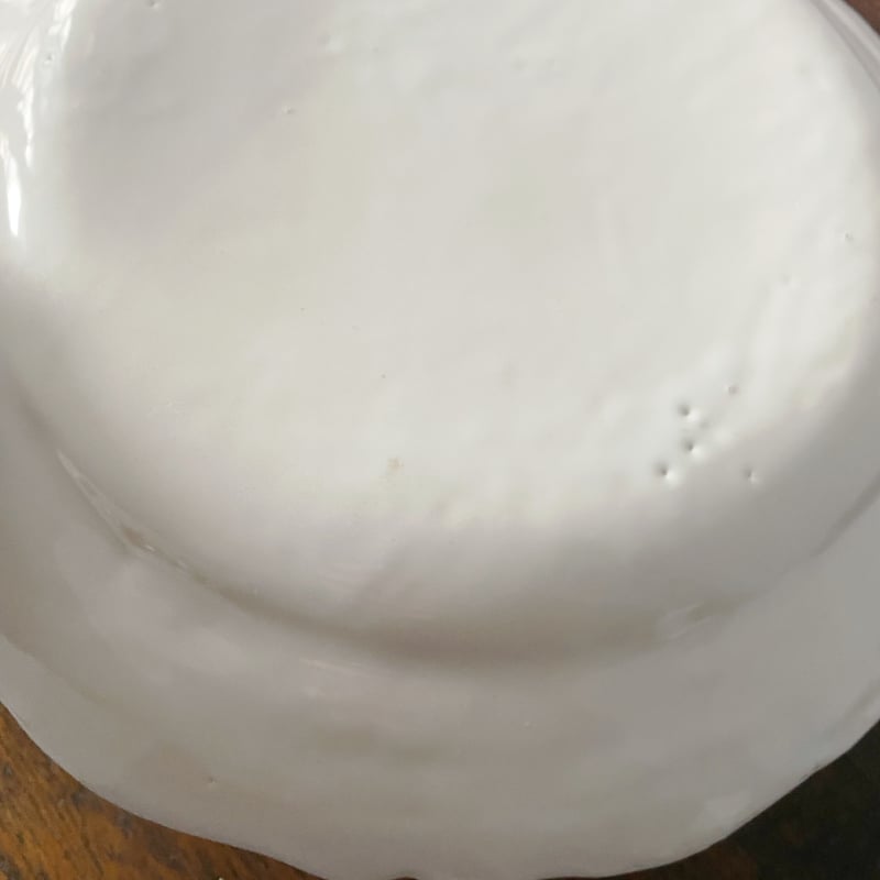 ムスティエ Moustiers 花リム 大皿 丸皿 φ31.6cm アンティーク 050151