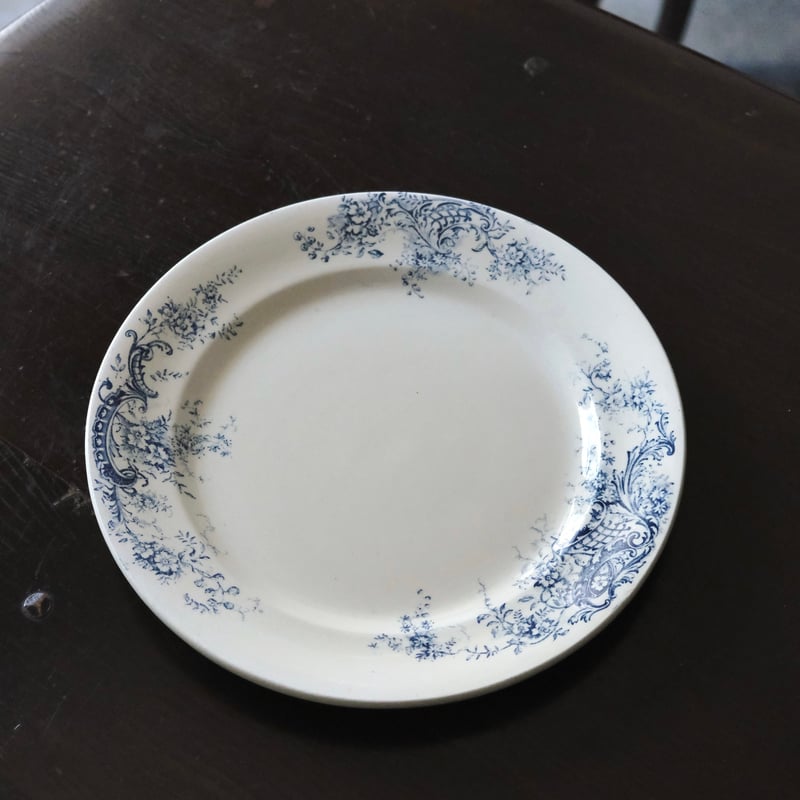 【新品】フランス製　ジアン★ロカイユブラン★ディナー皿　4枚 ジアン ロカイユブラン ティーカップソーサー : ピナコテカ