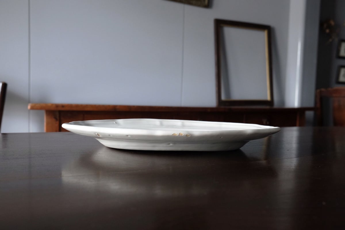 フランスアンティークキュノワールプレート皿ムスティエ