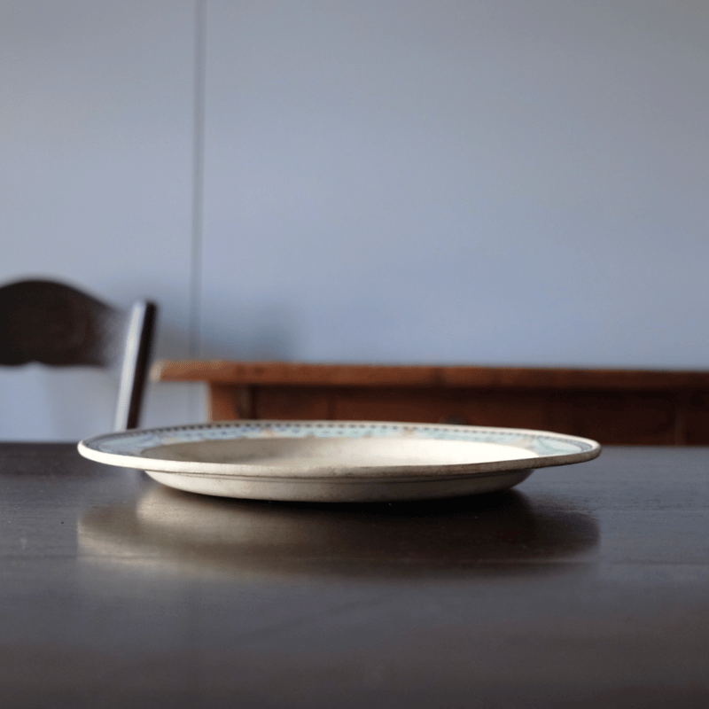 1800年前期 ファイアンスフィーヌ ナポレオン1世の紋章 平皿 リム皿