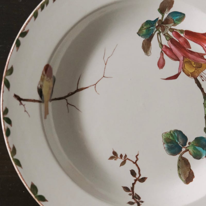 フランスアンティーク HB&Cie ショワジールロワ OXFORD プレート HB&Cie ショワジールロワ Oxford オックスフォード 深皿 手彩色