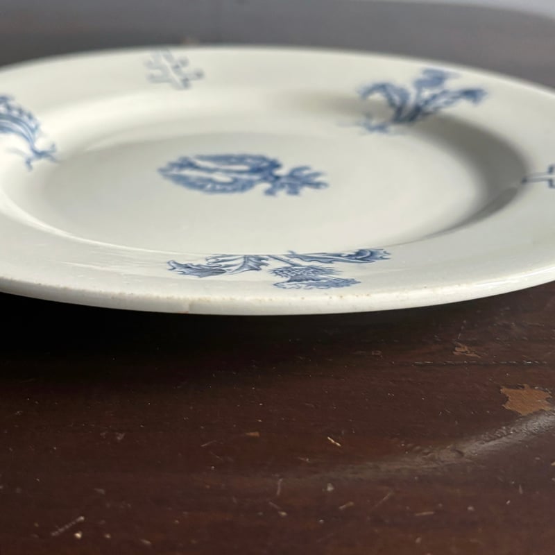 K&G Lunéville ロレーヌ 十字 紋章ディナー 皿 φ23.8cm フランス アンテ