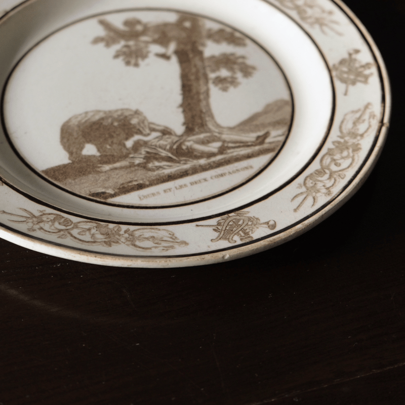 セーブル Sevres グリザイユ 平皿 デザート皿 φ21.3cm ファイアンス