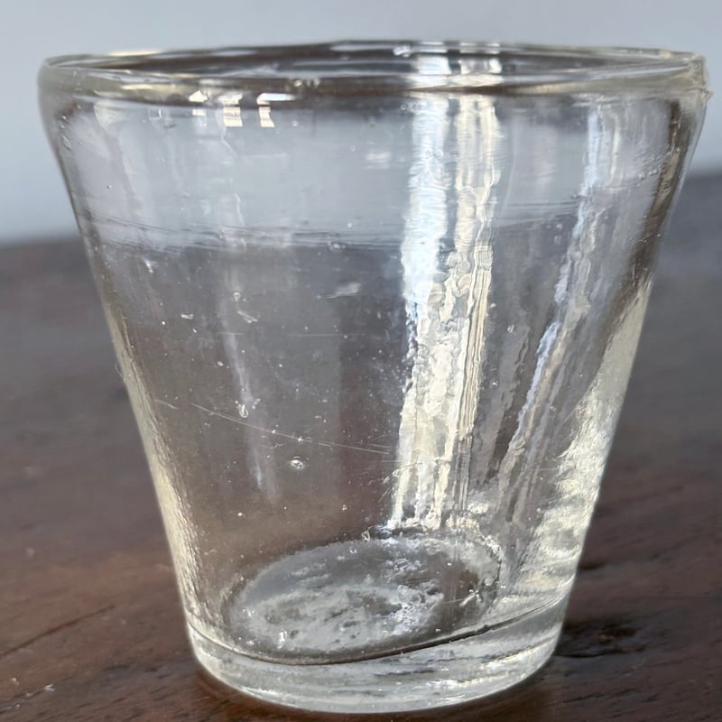 キャンドルグラス 無色 h6.8cm フランス アンティーク 0502304 | jinen_