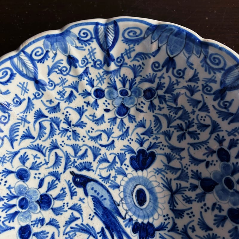 18世紀 デルフト Delft 輪花 ボウル サラディエ オランダ アンティーク