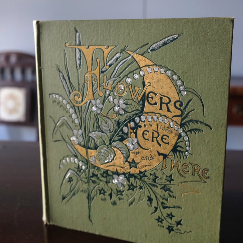 花 詩集 本 Flowers from here and there 1886年 アンティーク