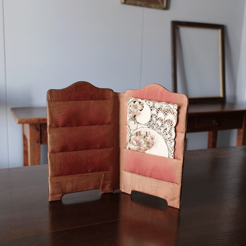 レター フォルダー スタンド 木製 フランス アンティーク 050106