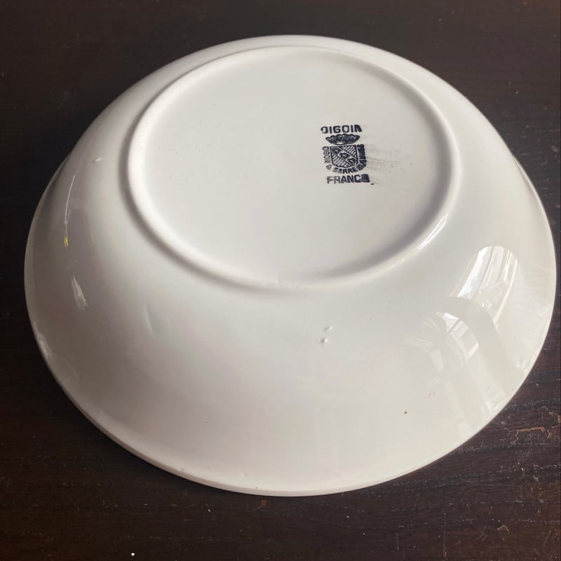 Digoin&Sarreguemines ディゴワンサルグミンヌ カロット 深皿 白 Digoin&Sarreguemines ディゴワンサルグミンヌ カロット 深皿 白