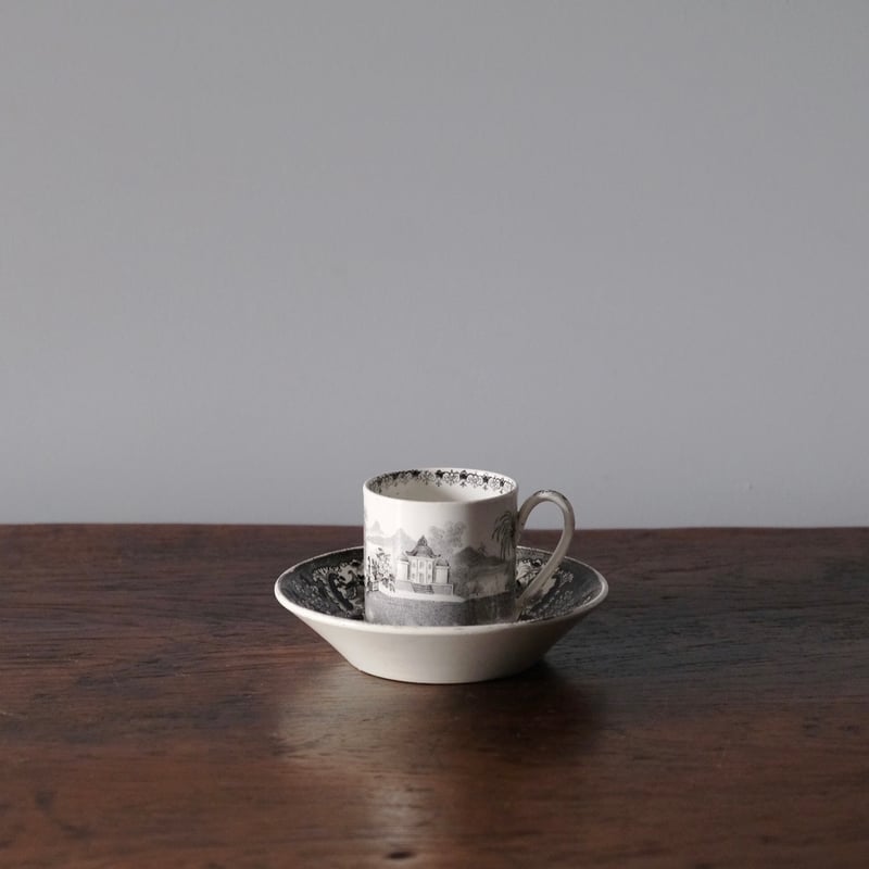 D.Johnston/Bordeaux ボルドー デミタス カップ アンド ソーサー グリザ