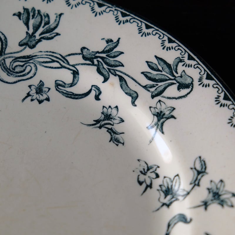 サラン Salins Herbier エルビエ 押し花柄 デザート 皿 アンティーク b