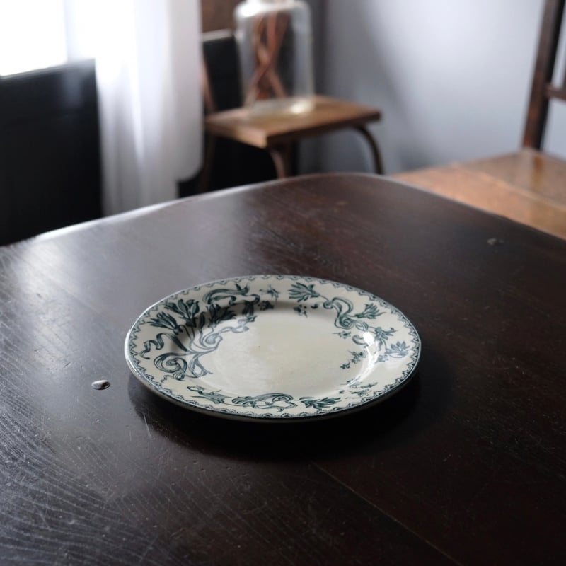 サラン Salins Herbier エルビエ 押し花柄 デザート 皿 φ21.5cm フラン