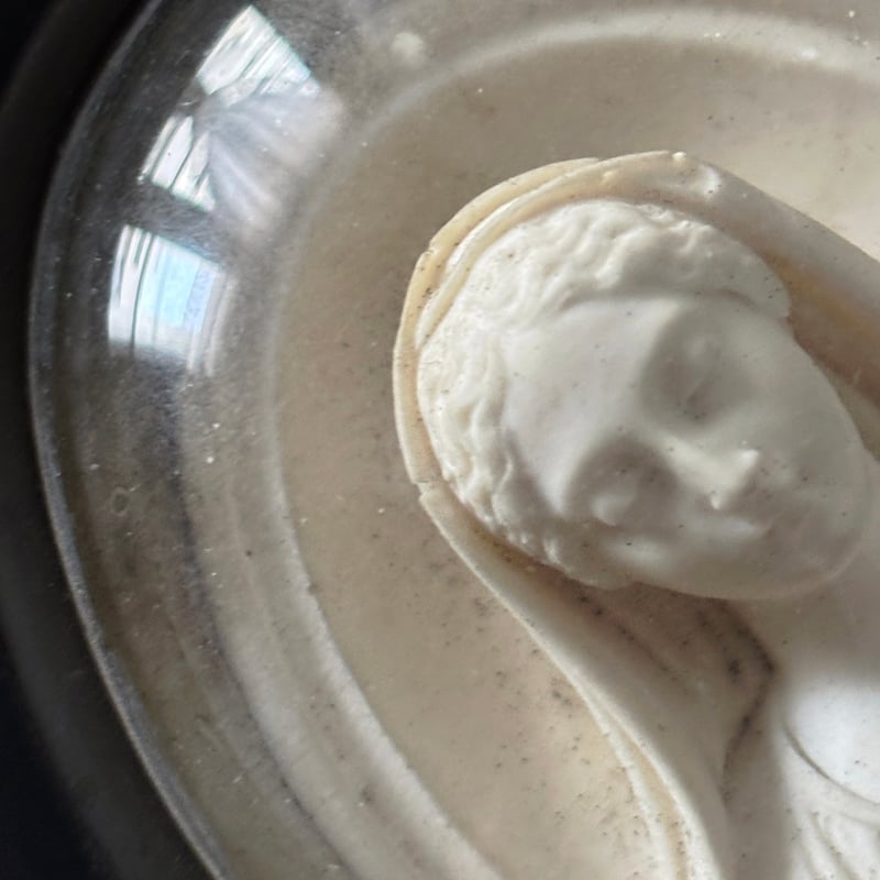 MATTEI銘 聖母マリア 小さな メダイヨン 額装品 彫刻 h12cm フランス