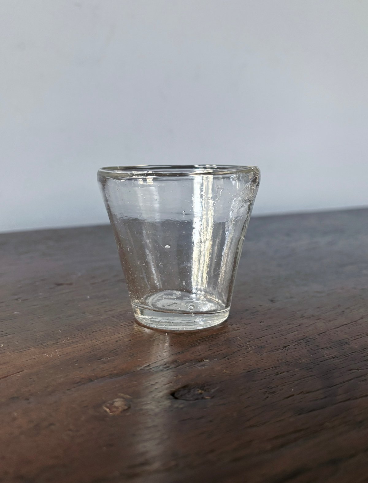 キャンドルグラス 無色 h6.8cm フランス アンティーク 0502304 | jinen_