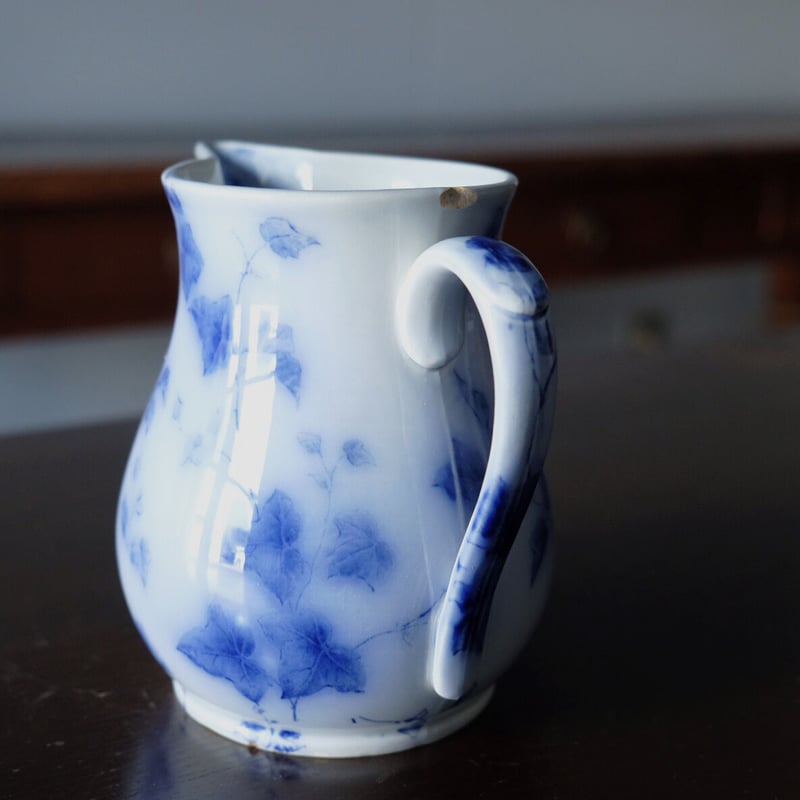 希少ピシェ　 クレイユモントロー フランスアンテーク アンティーク ピシェ フランス クレイユモントロー製 Creil