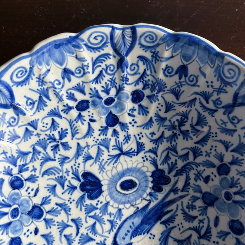 18世紀 デルフト Delft 輪花 ボウル サラディエ オランダ アンティーク