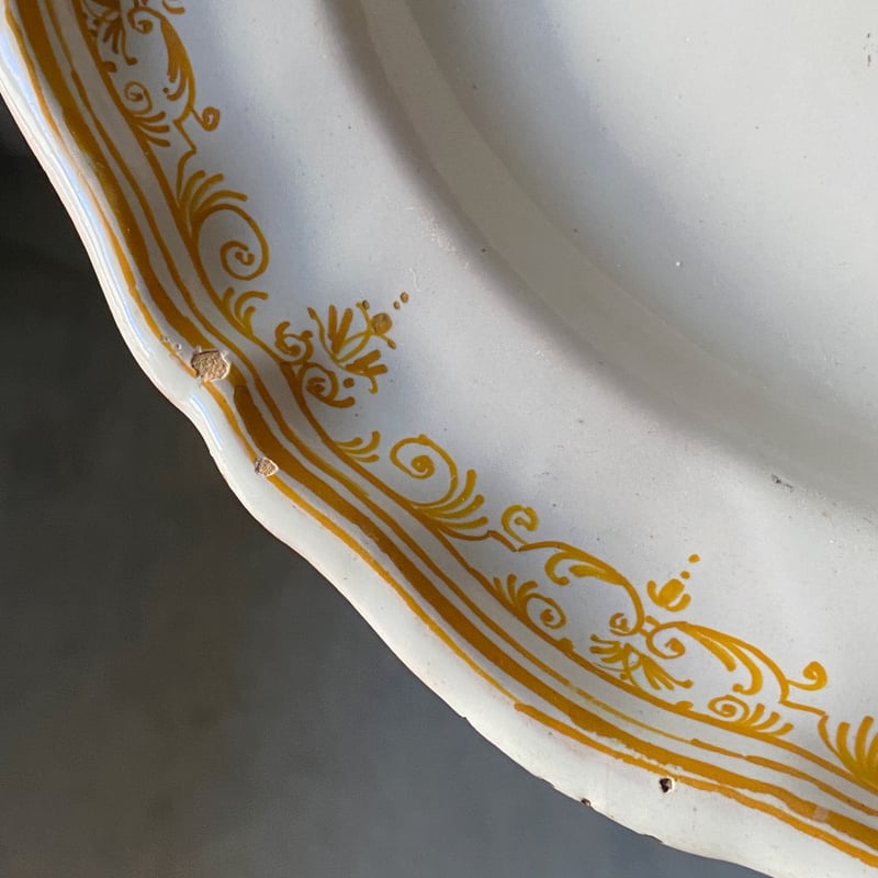 18世紀 ムスティエ 花絵皿 アンティーク 050470 | jinen_antique