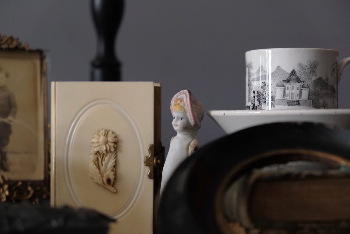 ビスクドール ミニョネット 人形 9.5cm フランス アンティーク 0501750