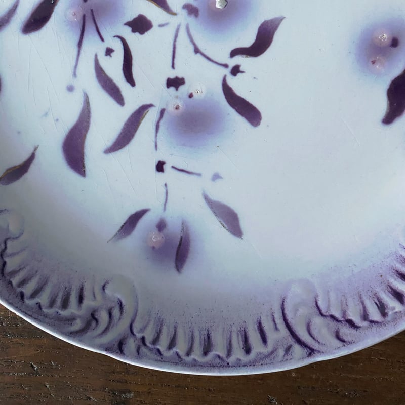 Digoin&Sarreguemines ディゴワン サルグミンヌ ヤドリギ 平皿 φ21cm