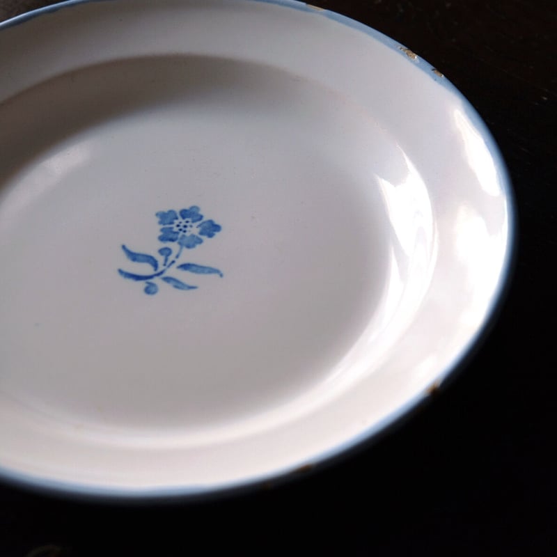 Moustiers Fouque ムスティエ 花絵 平皿 22cm フランス