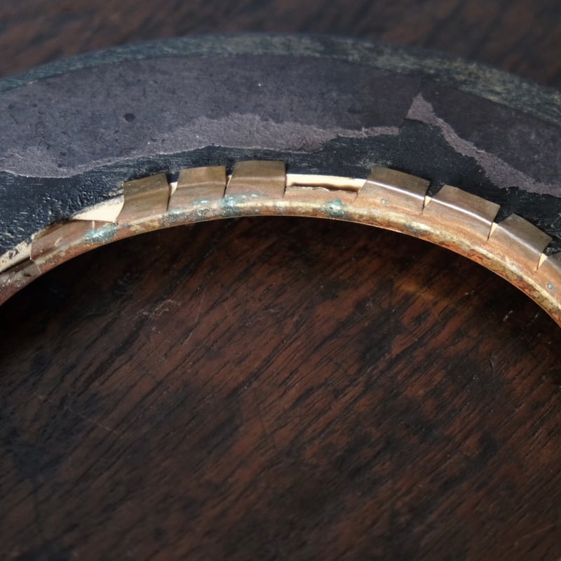 ナポレオン3世様式 黒 額 オーバルフレーム 18cm フランス