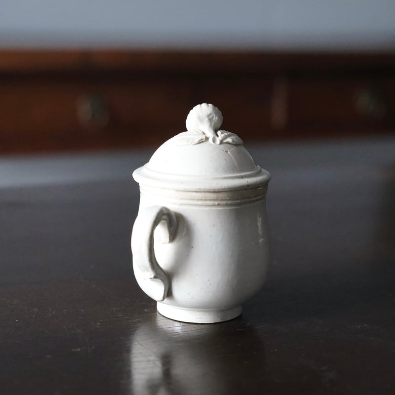 窯不明 ファイアンスフィーヌ クリームポット フランス アンティーク