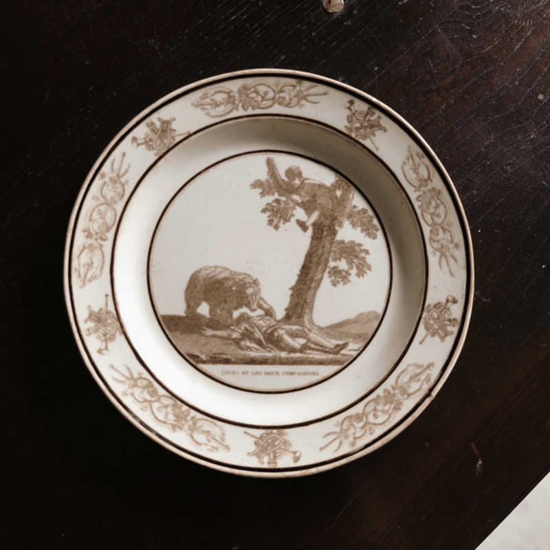 セーブル Sevres グリザイユ 平皿 デザート皿 φ21.3cm ファイアンス