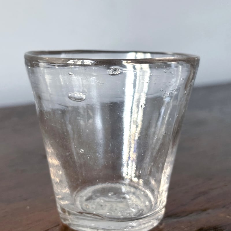 キャンドルグラス 無色 h6.9cm フランス アンティーク 0502258 | jinen_