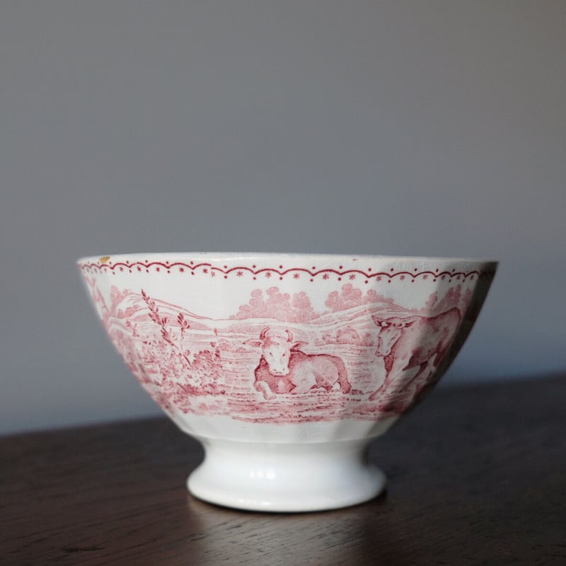 サンタマン LAITIERE 酪農家 カフェオレ ボウル φ16cm アンティーク