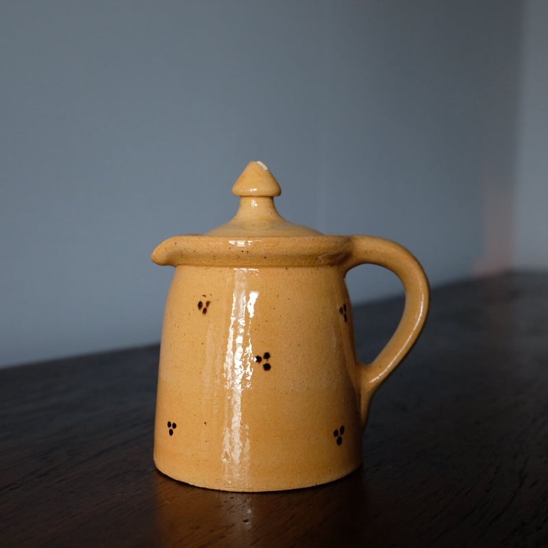 南仏陶器サヴォア 蓋付き ポット ヴィンテージ 050852 | jinen_antique