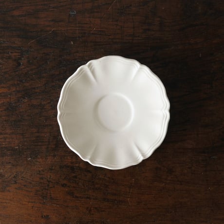 ディゴワンサルグミンヌ 花リム ソーサー コーヒーサイズ φ13cm  フランス アンティーク 050741