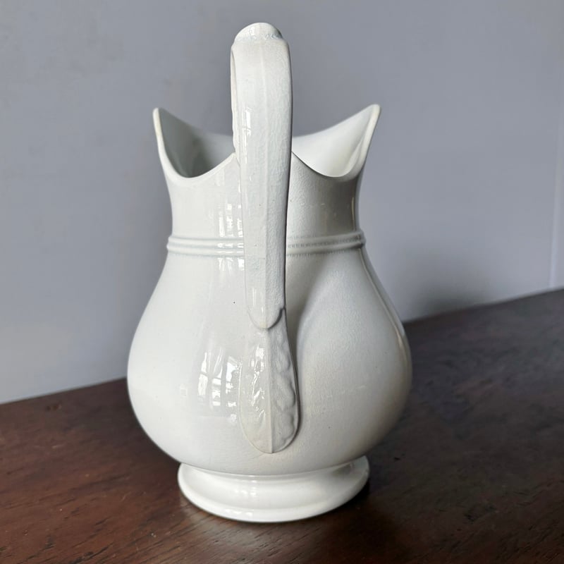 Choisy le Roi ショワジールロワ 白 ピシェ ピッチャー 花器 花瓶 h19.5