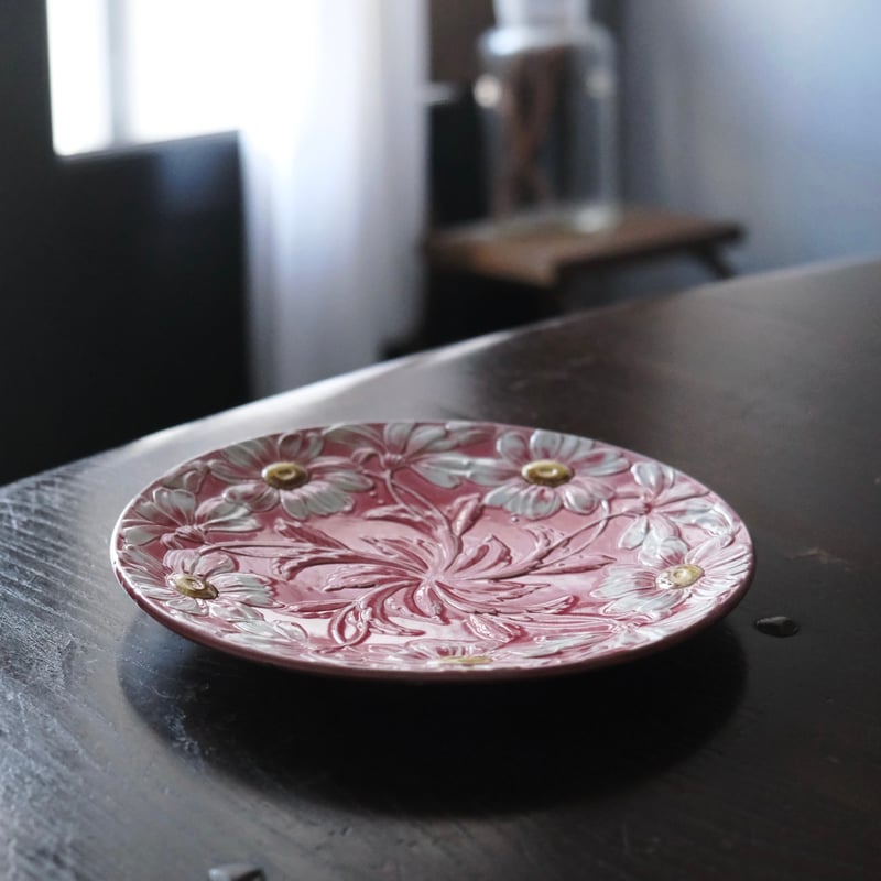 Sarreguemines バルボティーヌ皿 平皿 マーガレットφ19.8cm フランス