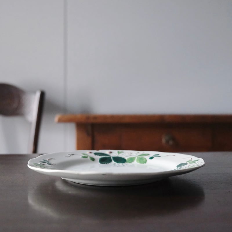 Creil&Montereau Fraise ジョルジュサンド 彩色 いちご レリーフ