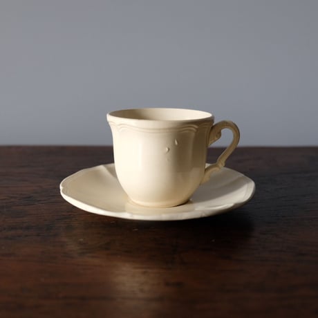 ディゴワン＆サルグミンヌ 花リム コーヒー カップ＆ソーサー アンティークb 050361