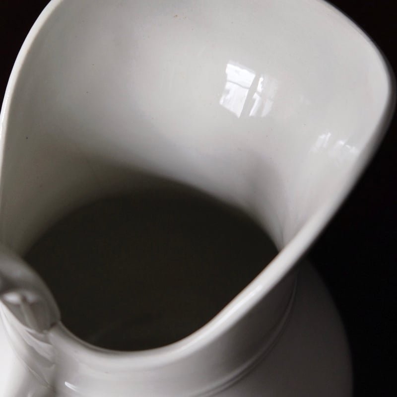 【美品】フランスアンティーク Badonviller窯 ホワイトピシェ 3543 美品】フランスアンティーク Badonviller窯 ホワイトピシェ 3543