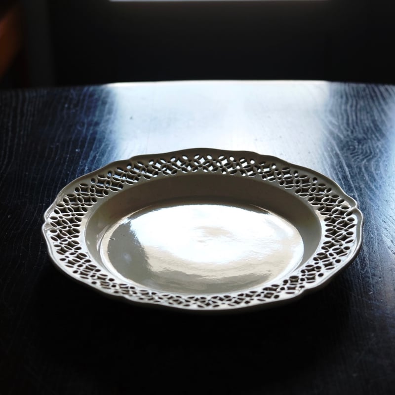 イギリス 18世紀 クリームウェア パニエ皿 イギリス 18世紀 クリームウェア パニエ皿 イギリス 18世紀